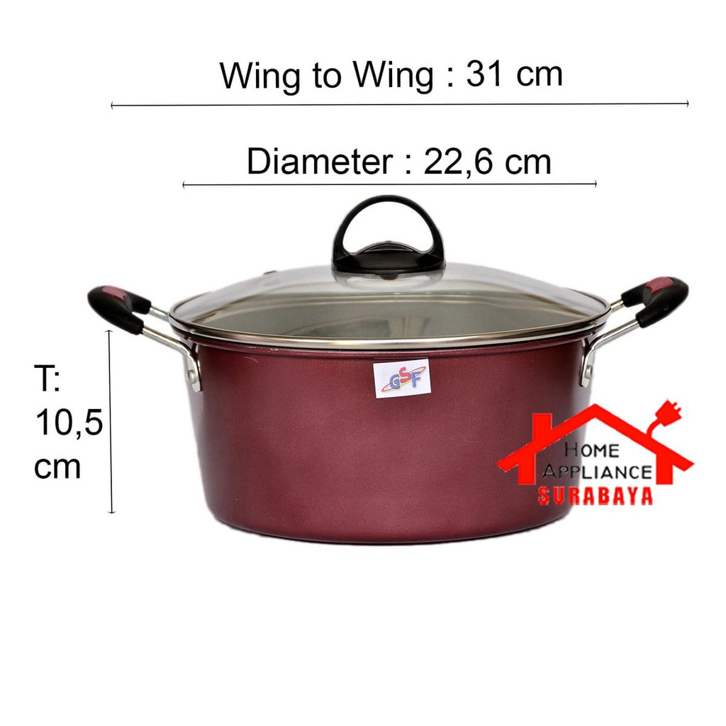 Panci Wajan Set Penggorengan Non Stick Anti Lengket 4 PCS GSF G-2429 / G2429 / G 2429