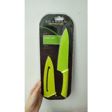 Pisau Dapur Scanpan / Scanpan Santoku Knife (Warna Hijau + penutup)