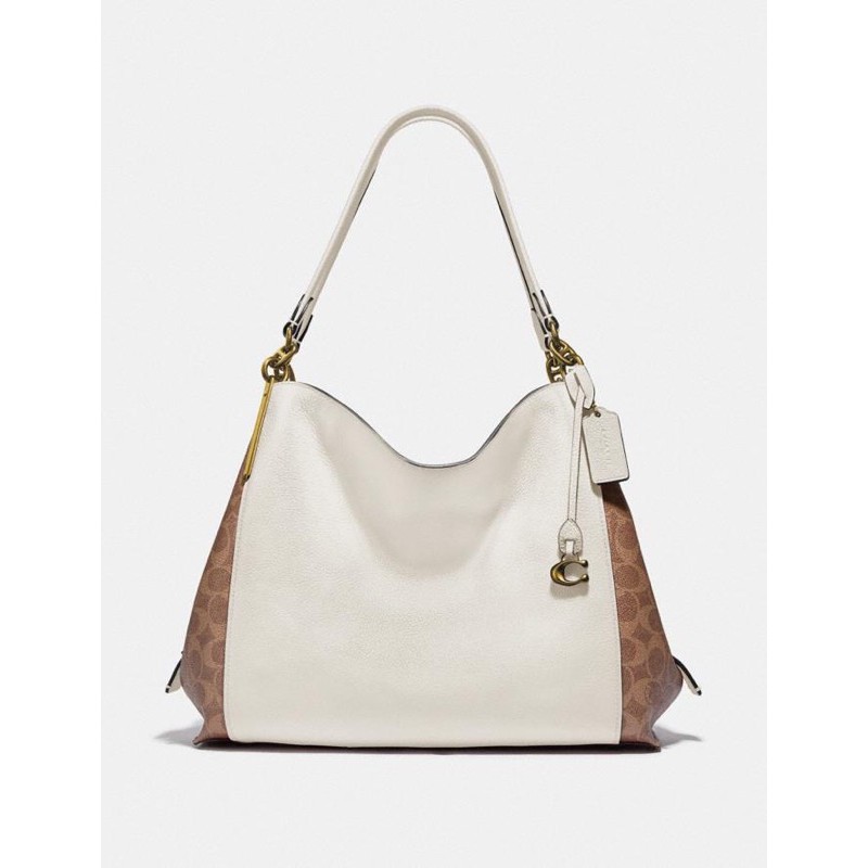 

[ORIGINAL 100%] Coach 76069 Dalton 31 In Signature Canvas - White