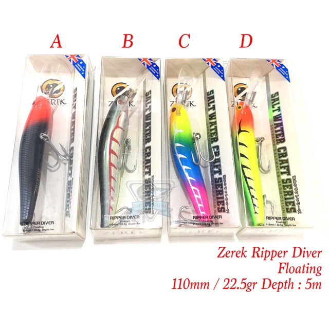 Umpan Zerek Ripper Diver 110mm 22,5gr Depth 5m