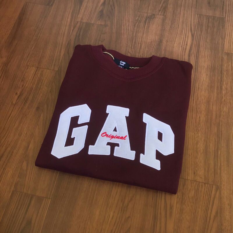 SWEATER GAP CREWNECK GAP MAROON FULL TAG PREMIUM