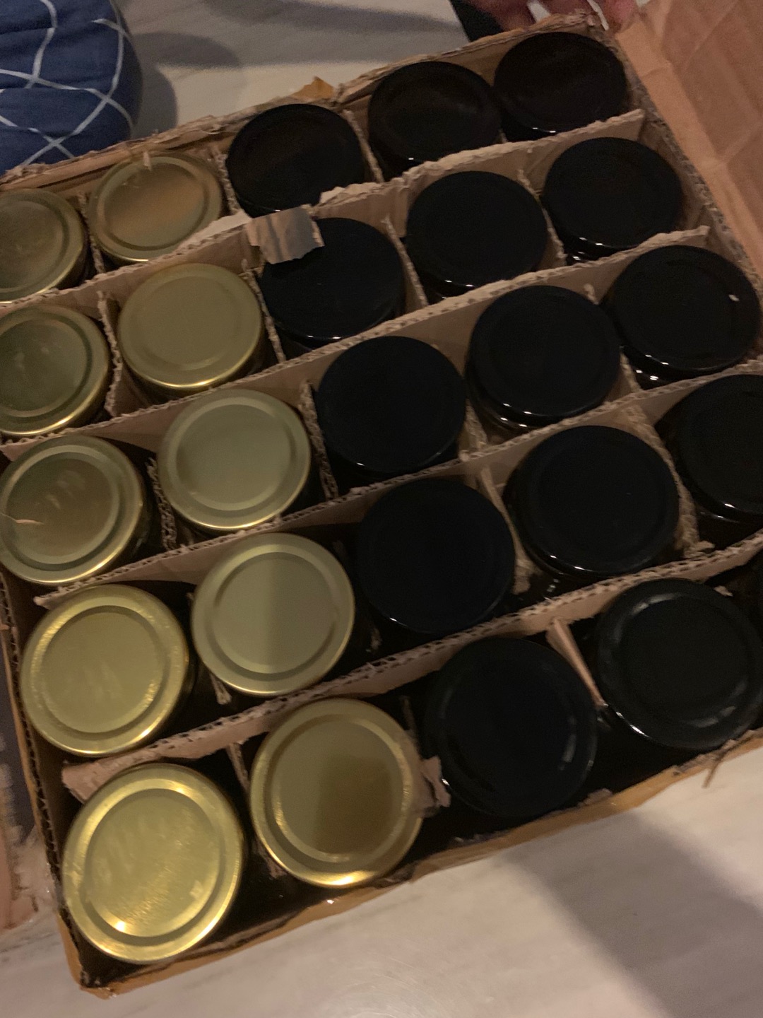 [minim 20pcs] Toples Kaca 250ml Jar Kedap Udara Tutup Emas