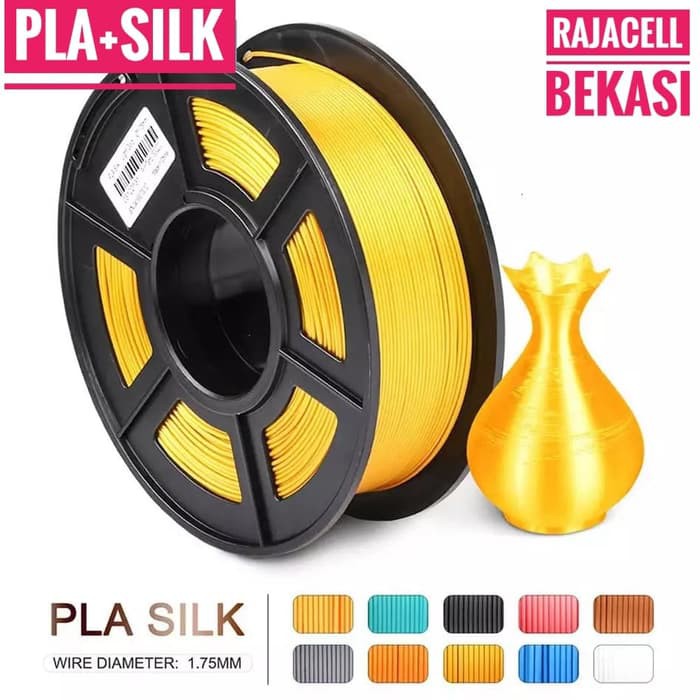 

Filament PLA SILK 1.75mm filamen 1Kg High Quality untuk 3D Printer Pen - White