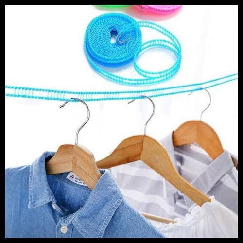 ONLOOK  COD Tali Jemuran Pakaian Praktis 5 METER Gantungan Baju Clothes Line + Hook