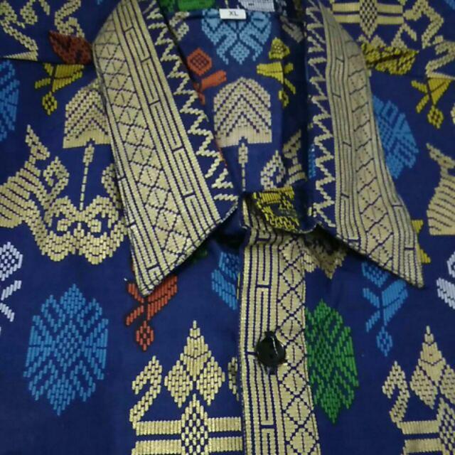 Sarimbit Keluarga/ Family Batik Rok N Blus Wanita Span Panjang Santika Prodo Biru