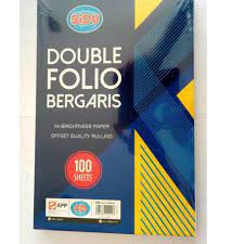 

[ PACK ] Sinar Dunia Kertas Double Folio Bergaris 100 Lbr SiDu / 32 x 42 cm