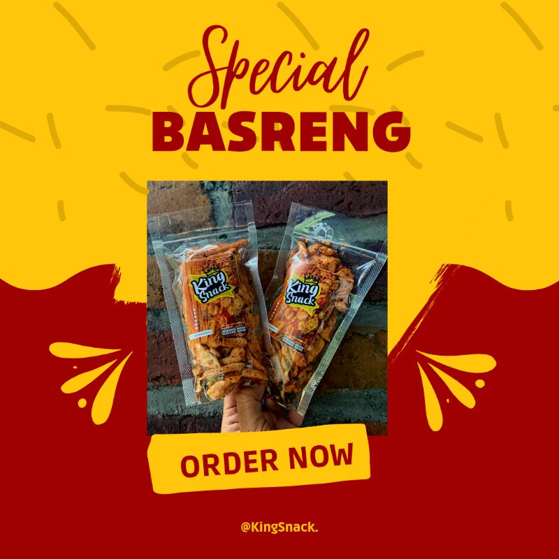 

[COD BISA] BASRENG VIRAL Bakso kering asli daun jeruk ORI KING SNACK BASRENG