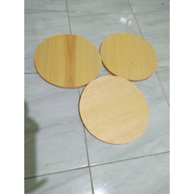 Talenan Kayu Pinus Bulat Diameter 30cm / Wooden Cutting Board / Talenan Pizza