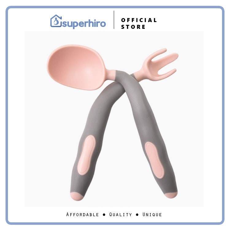 Sendok Garpu Makan Bayi Set Learning Spoon Baby BPA Free