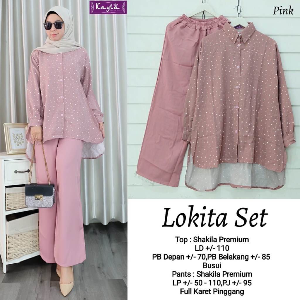 LOKITA SET CELANA PANJANG WANITA