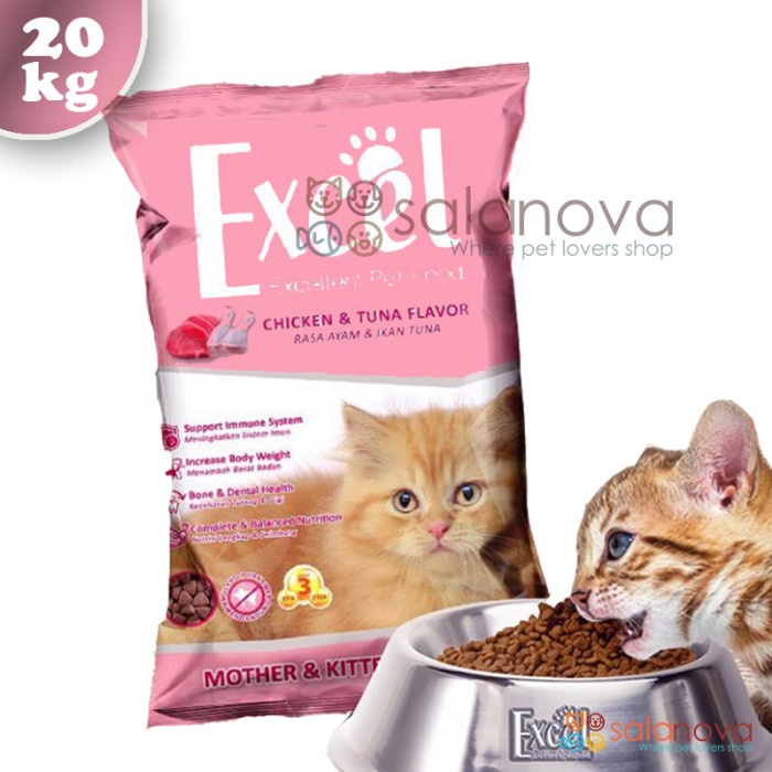 Excel Mother &amp; Kitten 20kg Makanan Kucing Kering