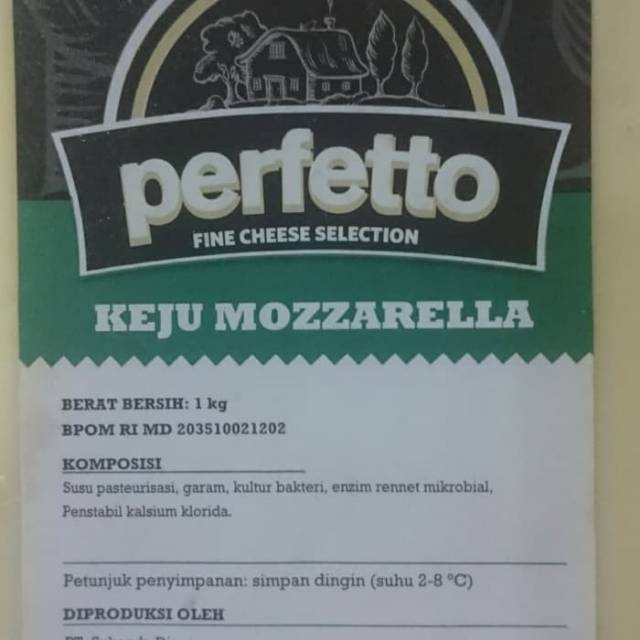 PERFETTO MOZARELLA 1 KG I KEJU MOZARELLA 1 KG I HALAL