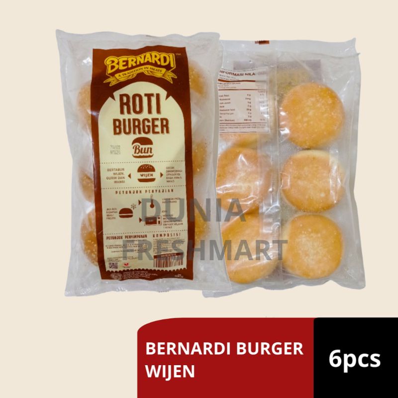 

BERNARDI ROTI BURGER WIJEN BUN BURGER ISI 6PCS ROTI BURGER BISA DI FROZEN
