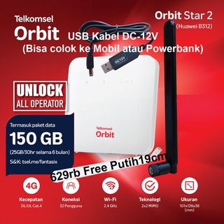 Home Router Huawei B312 Telkomsel Orbit Star 2 Now Free 150GB Garansi Resmi