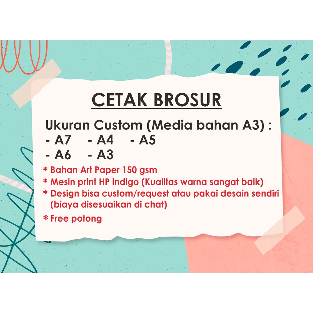 

Cetak Brosur 1 Rim 500pcs