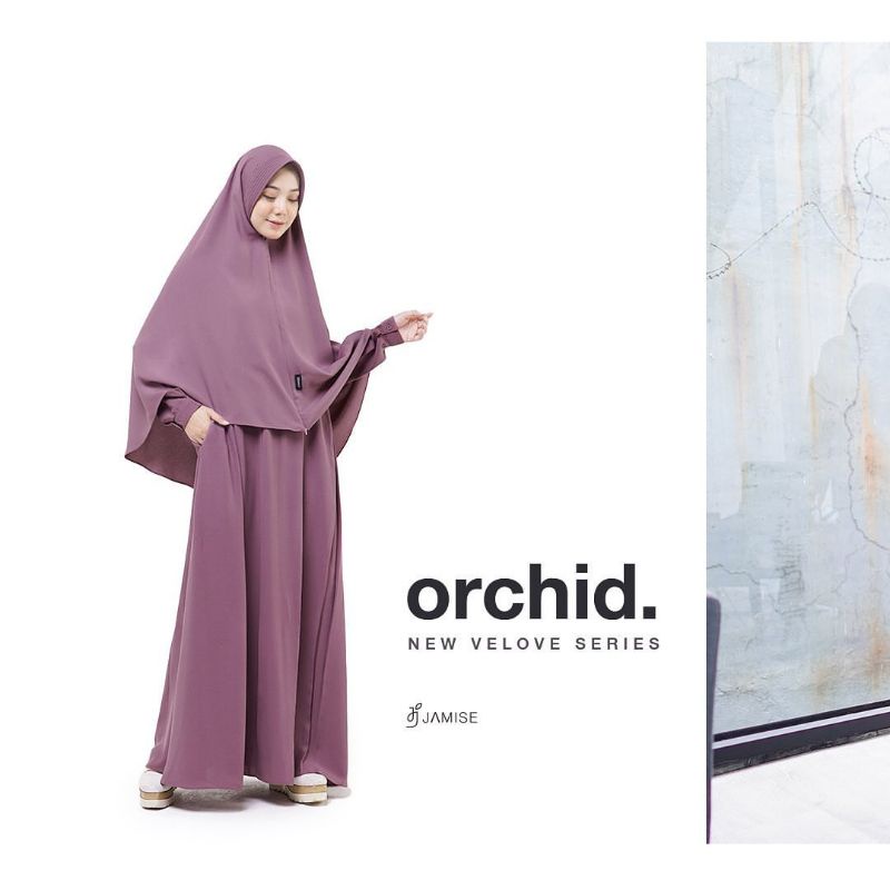 New Velove Series - Orchid | Jamise Syari Sukabumi | Faezia Official Shop | Gamis Khimar Syari | Dre