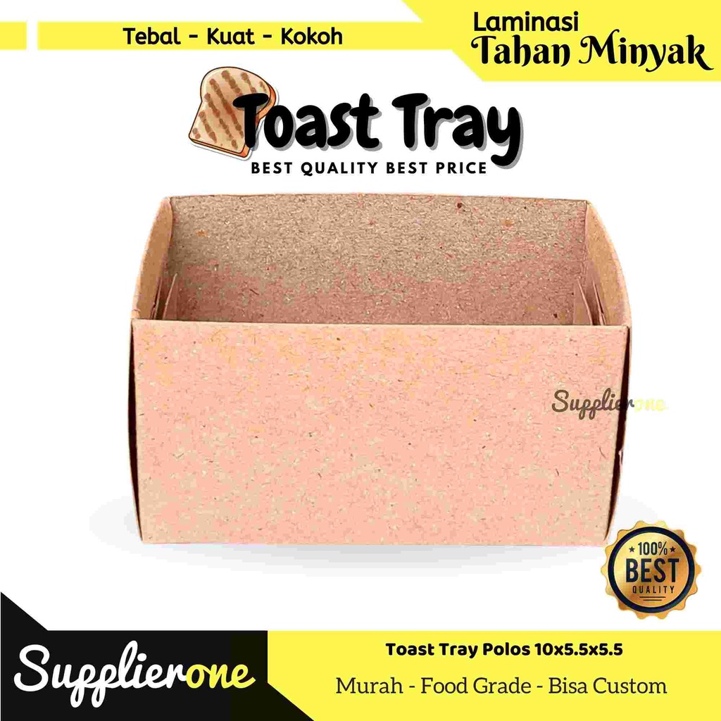 Toast Tray / Dus Toast Box/ Toast Tray Box Roti Toast / Dus Roti Bakar / Kardus Toast / Kemasan Roti