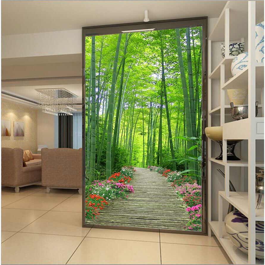 Wallpaper Desain Pemandangan Bambu 3d Untuk Koridor Ruang Tamu Shopee Indonesia