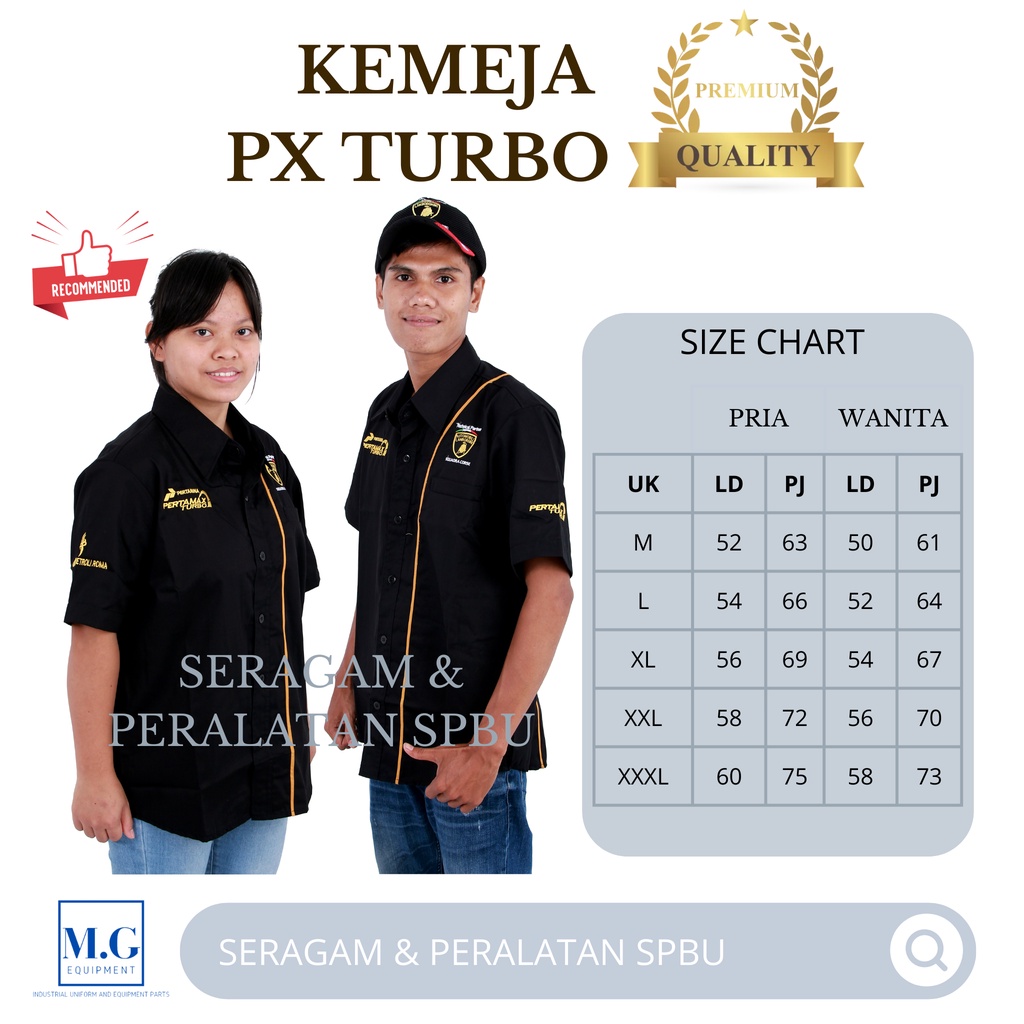 Kemeja Pertamina Px Turbo Pria Wanita