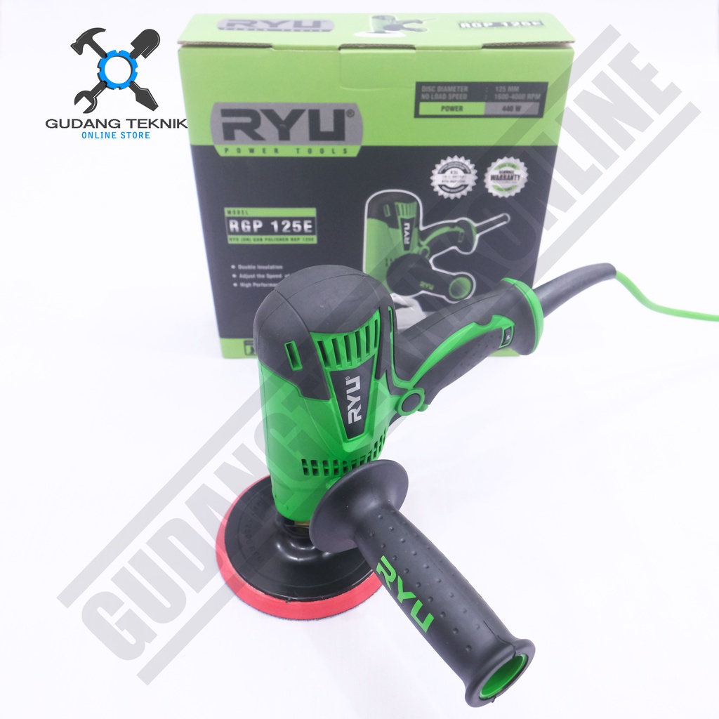 Mesin Poles 5&quot; RYU RGP125E / Alat Polisher Mobil 5 Inch RYU RGP 125 - Rotary Angle Polisher RYU