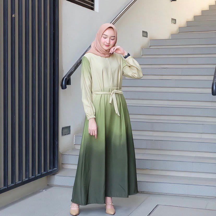 SEDIA GRADIAN MAXI gamis gradasi busui