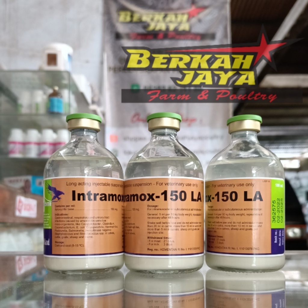 INTRAMOX 150 LA Amox inject Obat Hewan 100ml