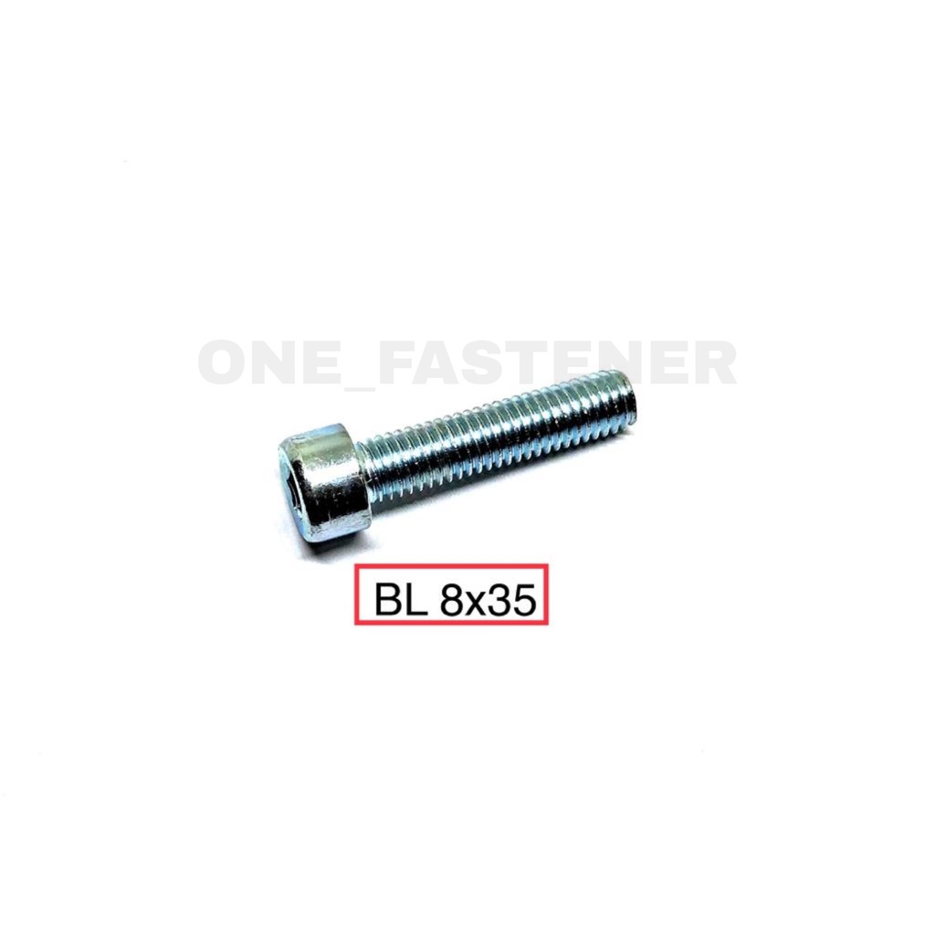 POLOS Baut L M8x35 PUTIH L6 8mm 3.5cm hex socket L Heads cap screw 12