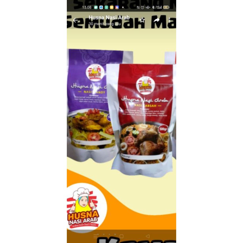 

Reseller 5 paket Husna Nasi Arab, Kabsah & Mandy