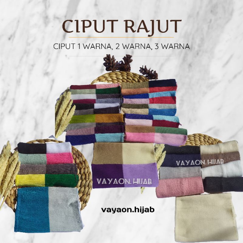 Bandana inner ciput rajut 4 &amp; 2 warna dalaman hijab Termurah vayaon hijab