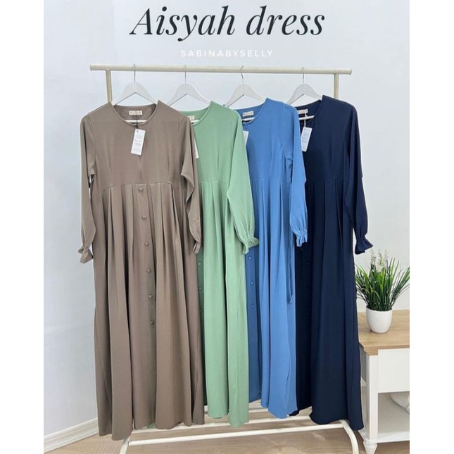 aisyah dress sage M by sabina byselly