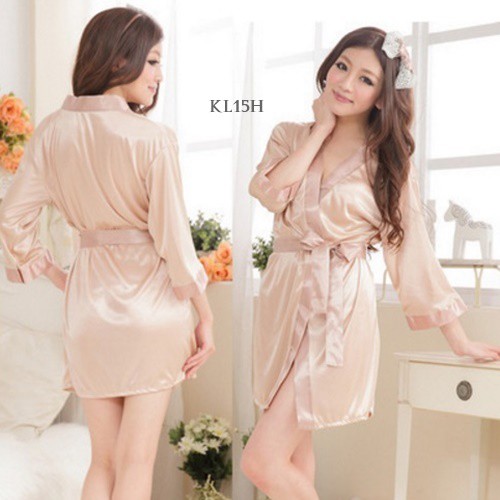 [SIAP KIRIM] BAJU TIDUR SEXY PIYAMA KIMONO LINGERIE WANITA NUDE KL15H