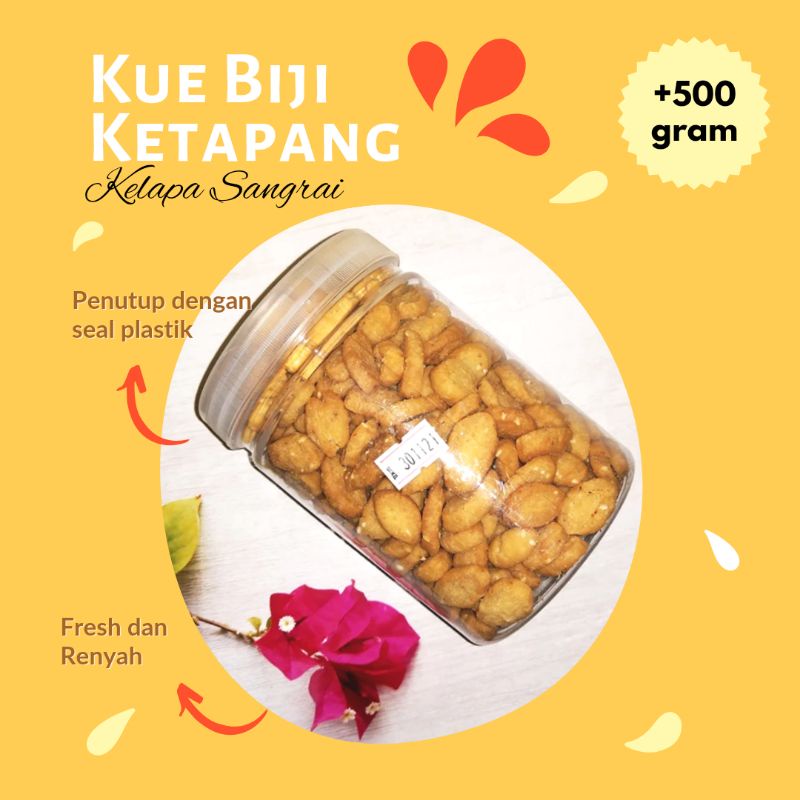 

Biji Ketapang kelapa sangrai khas Betawi @500 gr