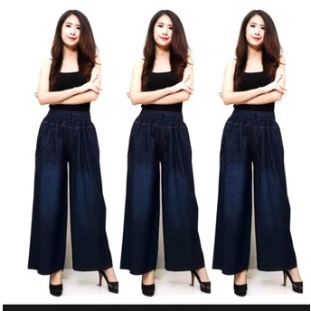 CELANA PANJANG JEANS WANITA - CELANA BOYFRIEND KULOT - CELANA JUMBO - KULOT JUMBO