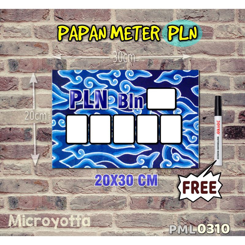 

Microyotta Papan Meter Listrik PLN PAM motif Unik - Batik 10