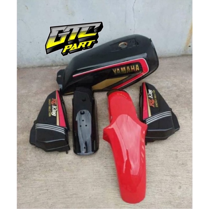 paket tangki Yamaha RX king kobra cobra tahun 1992 1993 warna hitam paket tangki full set Yamaha RX 