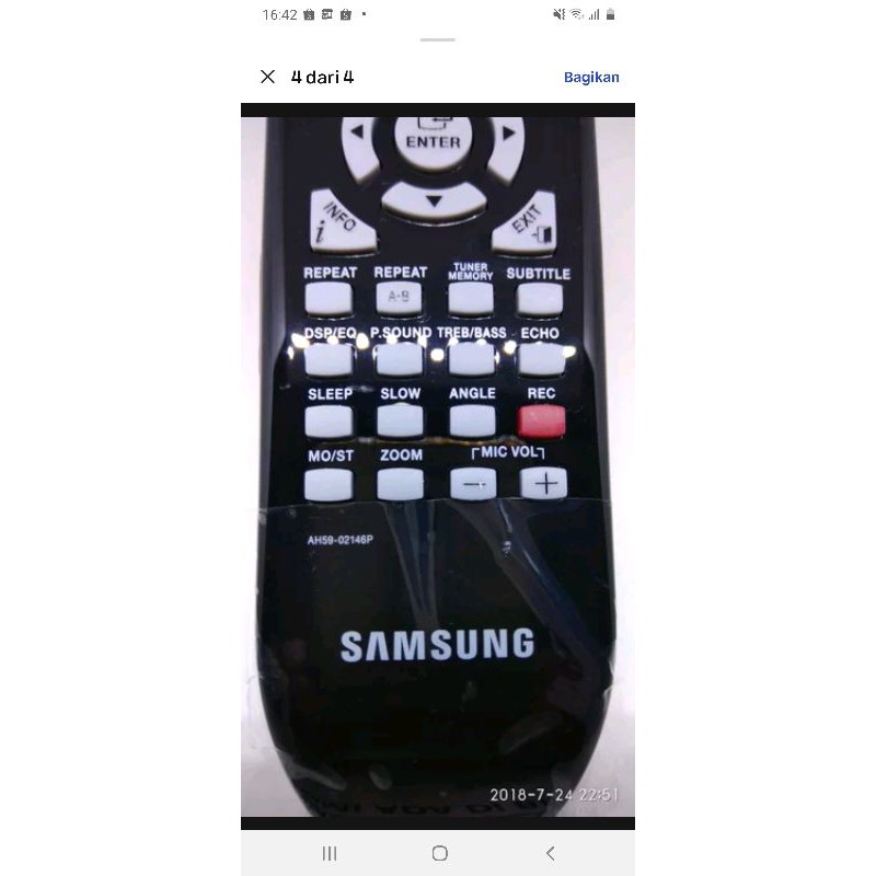 REMOTE REMOT DVD SAMSUNG HOME THEATER COMPO AH59-02146 ORIGINAL ASLI