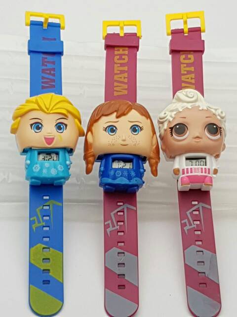 Jam Tangan Anak-Anak Cewek/Cowok Character Multifunction Rubber Digital