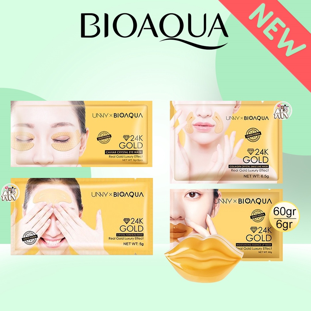 BIOAQUA 24K GOLD MASKER SERIES ( LIP MASK / EYE MASK / SMILE LINE MASK / FOREHEAD MASK )