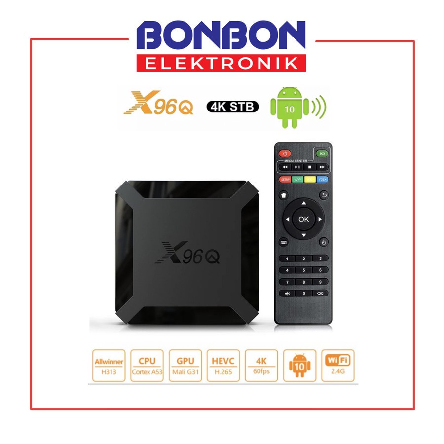 X96 Smart TV Box 2GB/16GB Android 10 AllWinner 4K H313 X96Q 2/16 GB