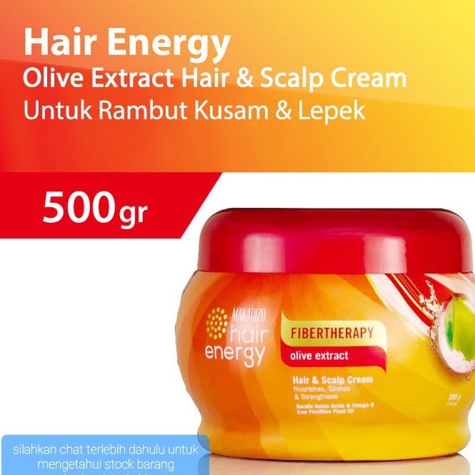 MAKARIZO HAIR ENERGY CREAMBATH MASKER RAMBUT 500ML HAIR MASK OLIVE