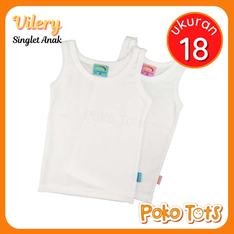 Vilery Singlet Anak Ukuran 18 Kaos Dalam Lembut