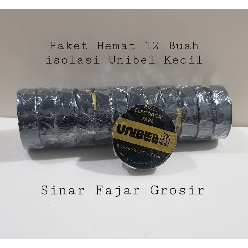 

Paket Hemat 12 pcs (1 roll ) Isolasi Unibell Kecil