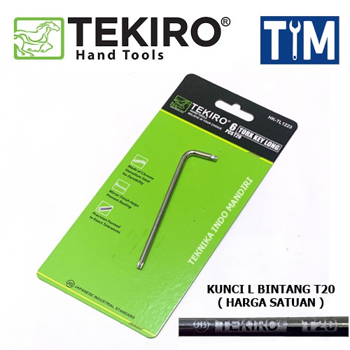 TEKIRO Kunci L Bintang T20 / Torx Key Long T20 (ECERAN)