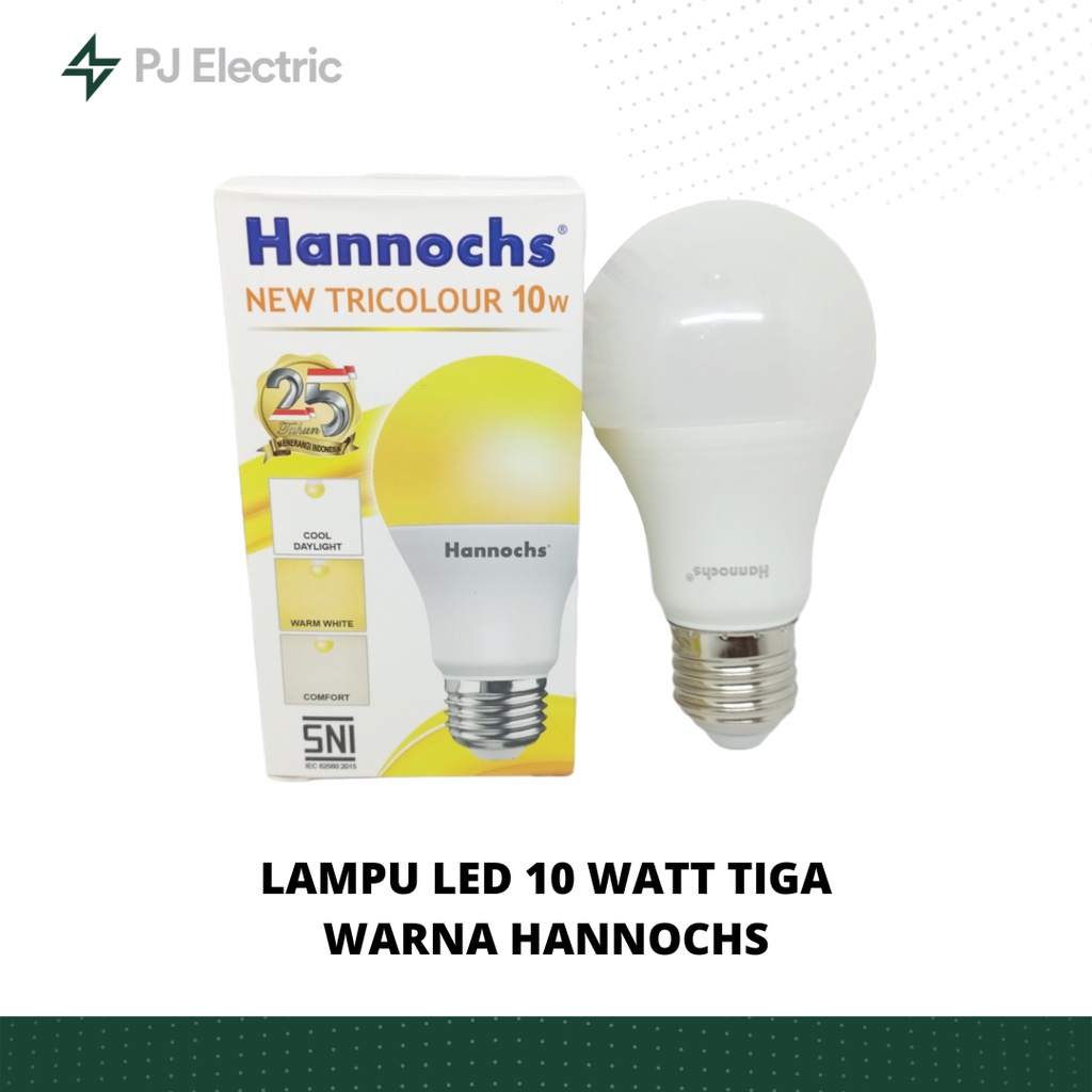 LAMPU LED 10 WATT TIGA WARNA HANNOCHS - TRICOLOUR 10 WATT