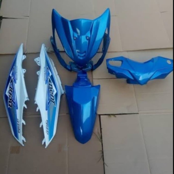 Cover Body Full Set Halus Motor Beat Fi 2013-2015 Biru - Hijau