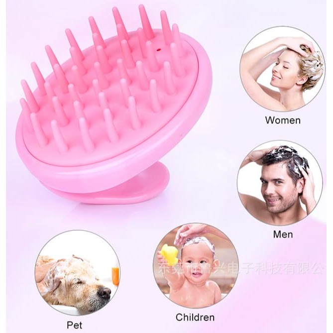 SIKAT KERAMAS RAMBUT SILICONE ANTI KETOMBE BRUSH MASSAGE KULIT KEPALA MINI PIJAT LA069RD MURAH