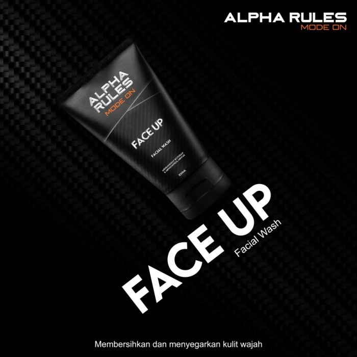 ALPHA RULES Face Up Facial Wash Sabun Cuci Muka Original 100ml