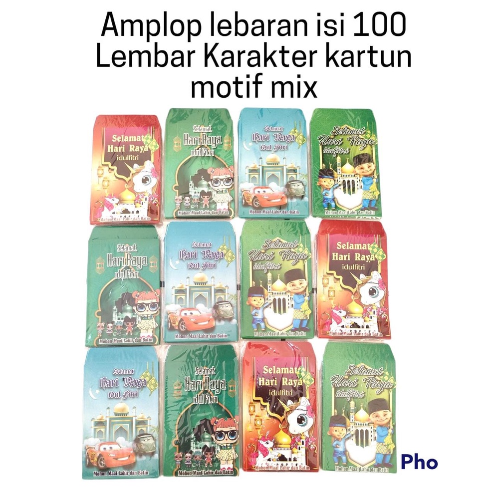 

Angpau lebaran isi 100 lembar karakter Kartun Amplop Lebaran THR Terlaris