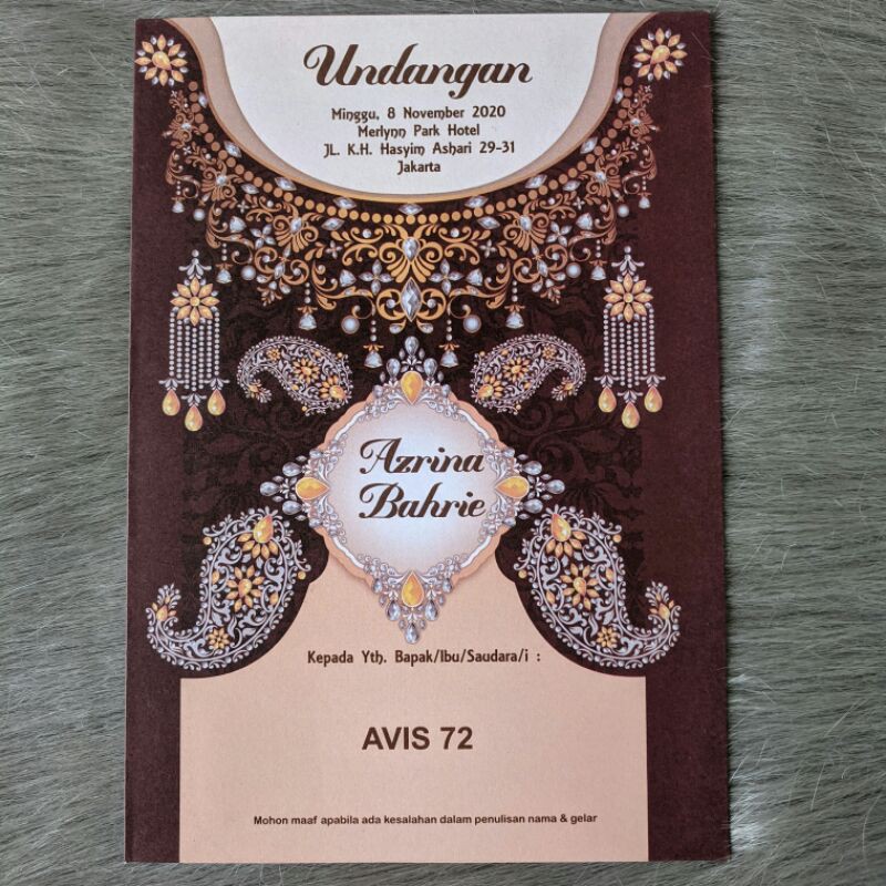 undangan pernikahan murah avis 72
