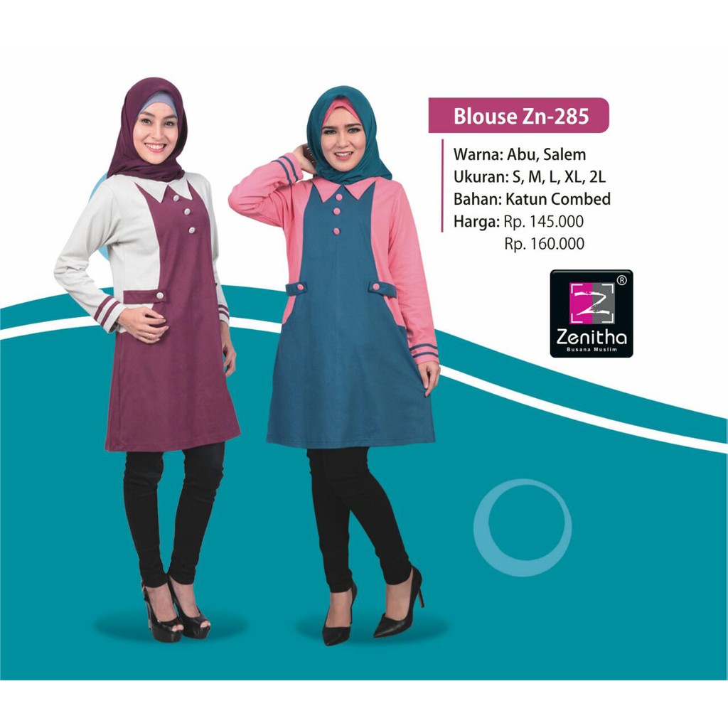 Baju Tunik/Pakaian Wanita/Atasan Muslim/Baju Branded/Baju Kuliah/Zn285